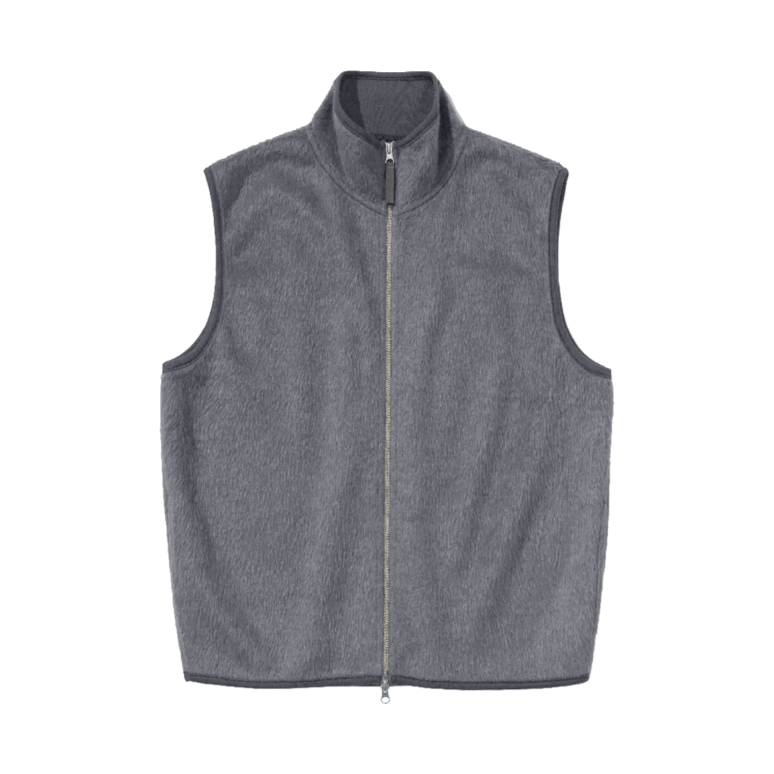 LABW24C015 LAB TWELVE Everyday Knitted Wool Vest Zip-up Grey