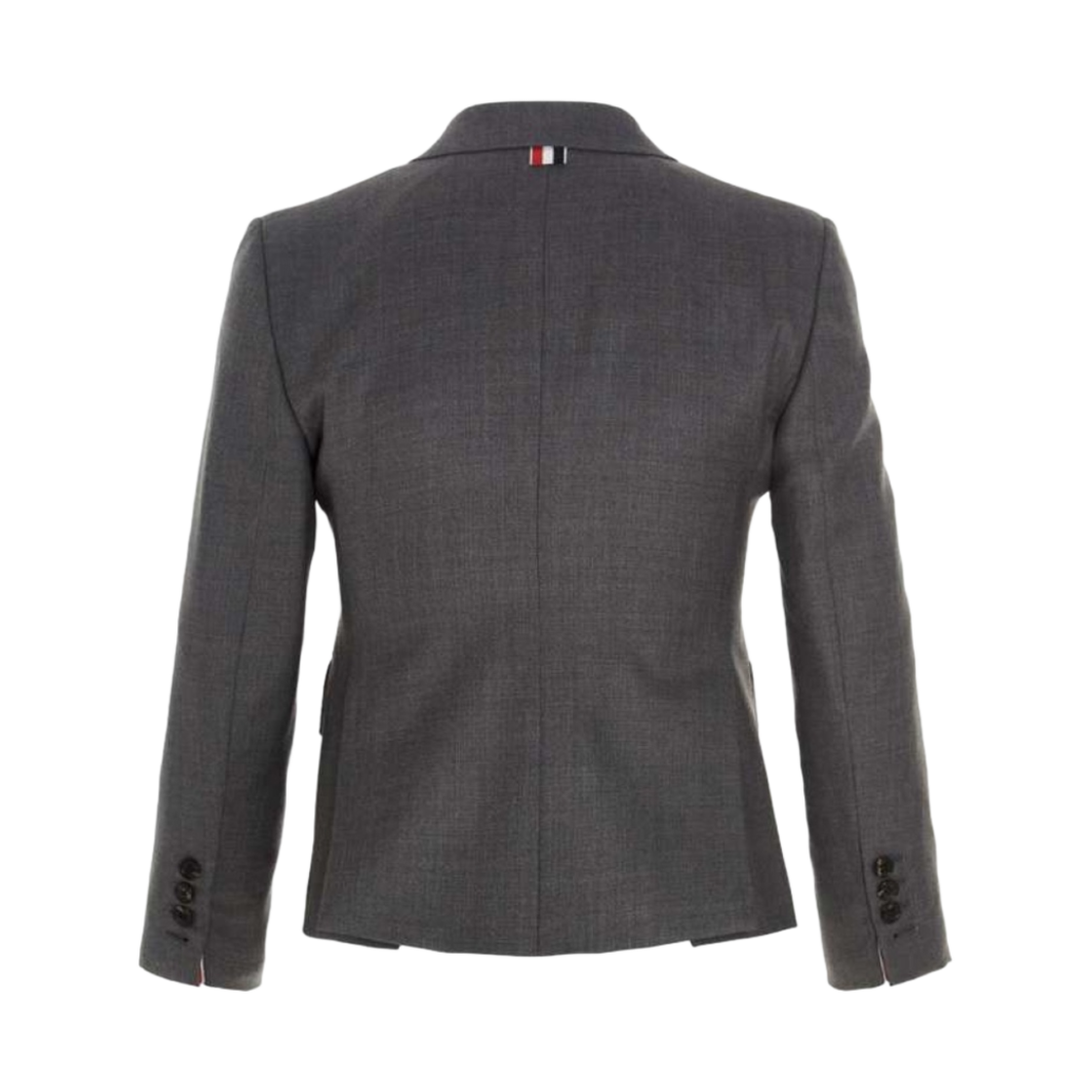 (W) 톰브라운 슈퍼 120수 트윌 하이 암홀 싱글 브레스티드 스포츠 코트 미디움 그레이((W) Thom Browne Super 120S Twill High Armhole Single Breasted Sport Coat Medium Grey) - 2