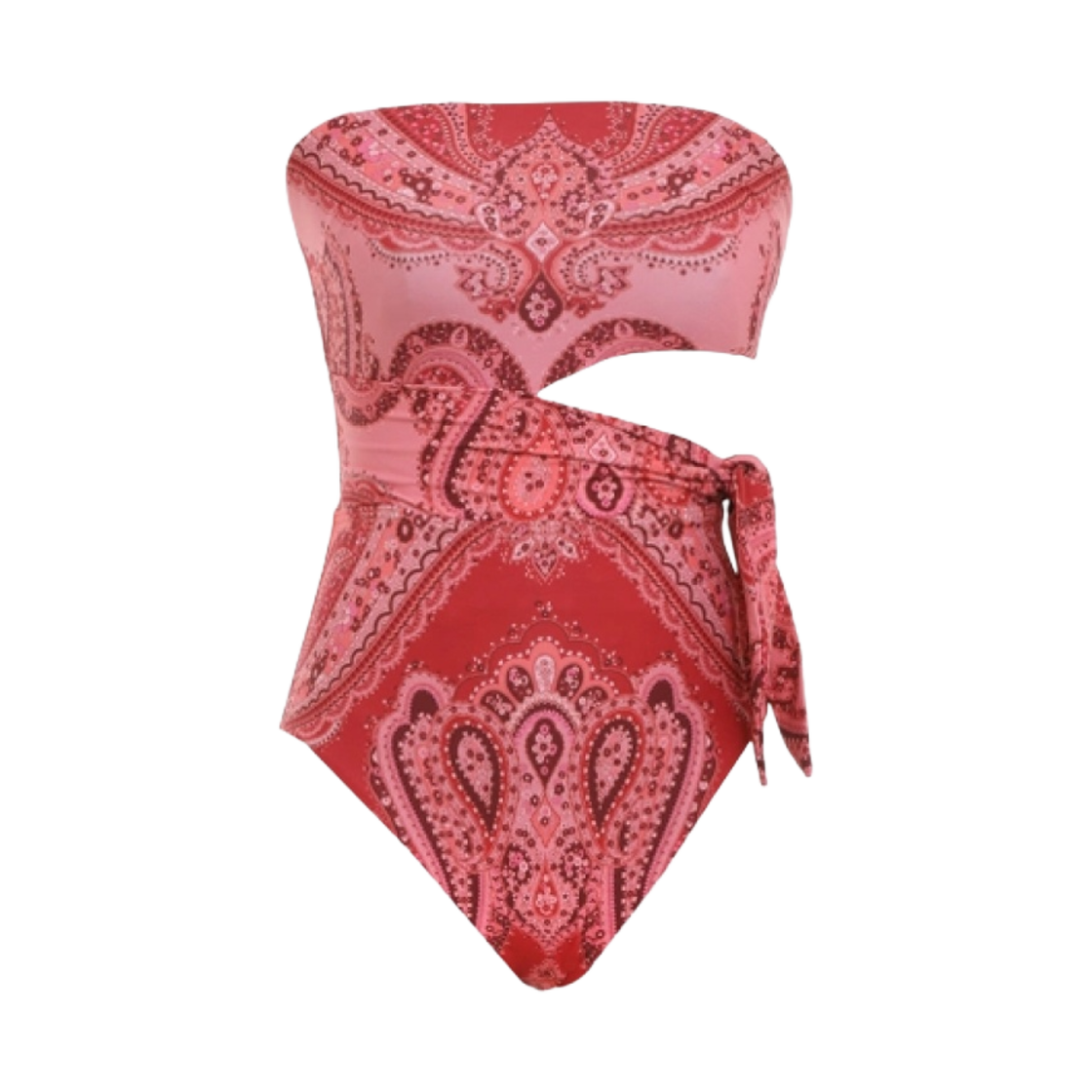 (W) 짐머만 세퍼레이트 스컬프트 스카프 타이 원피스 스윔수트 베리 페이즐리((W) Zimmermann Separates Sculpt Scarf Tie One-Piece Swimsuit Berry Paisley) - 1