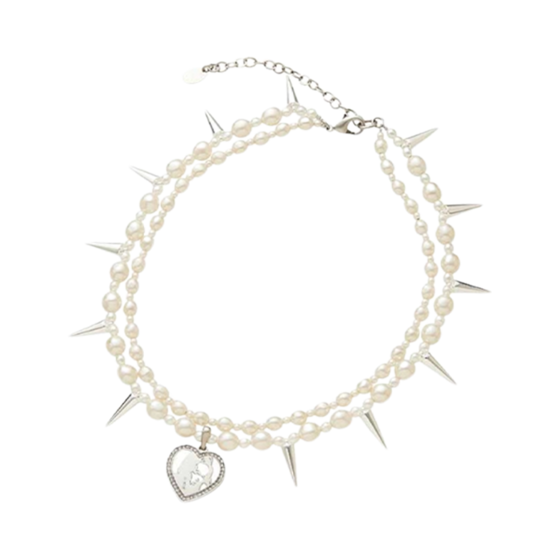 01243QA04 (W) Hysteric Glamour Hysteric Pearl Stud Necklace Silver