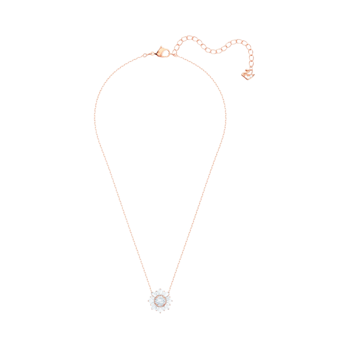 5451376 (W) Swarovski Sunshine Pendant Mixed Cut Sun White Rose Gold Plated