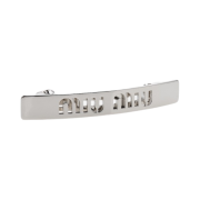 (W) Miu Miu Logo Hair Clip with Metal