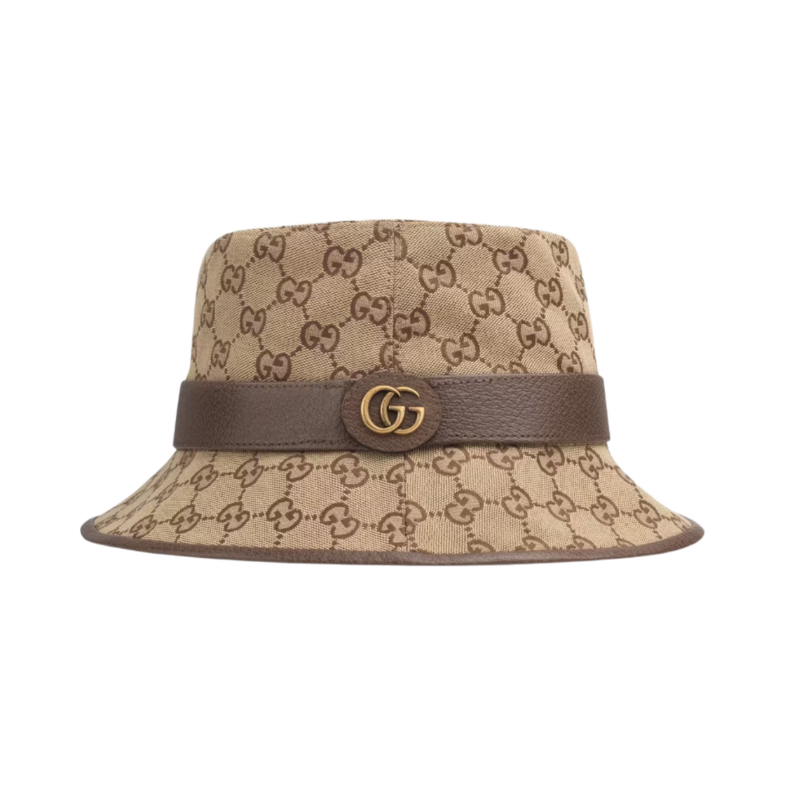 구찌 GG 캔버스 더블 G 버킷햇 베이지 브라운