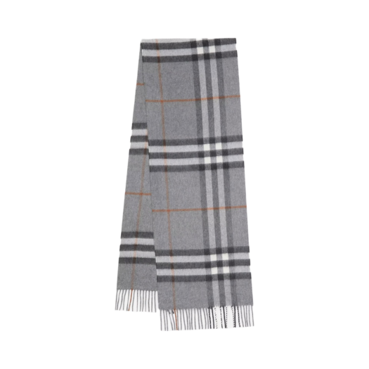 버버리 클래식 체크 캐시미어 스카프 그레이