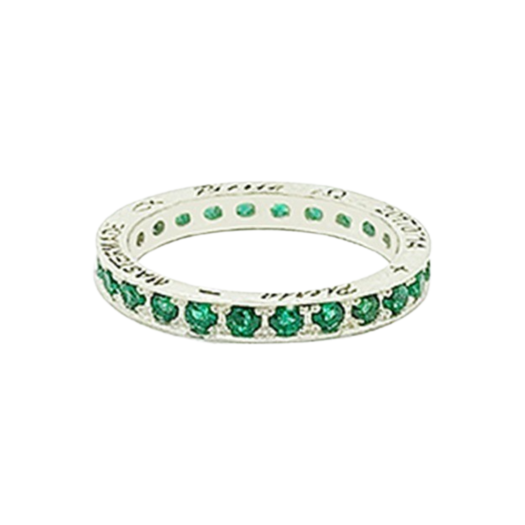 FRC5R0084SV 3 Frica Engraving Stone Ring 3 Silver