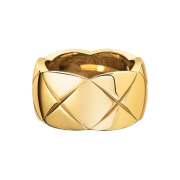 Chanel Coco Crush Ring Quilted Motif Large & 18K Yellow Gold