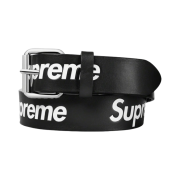 Supreme Repeat Leather Belt Black - 22SS