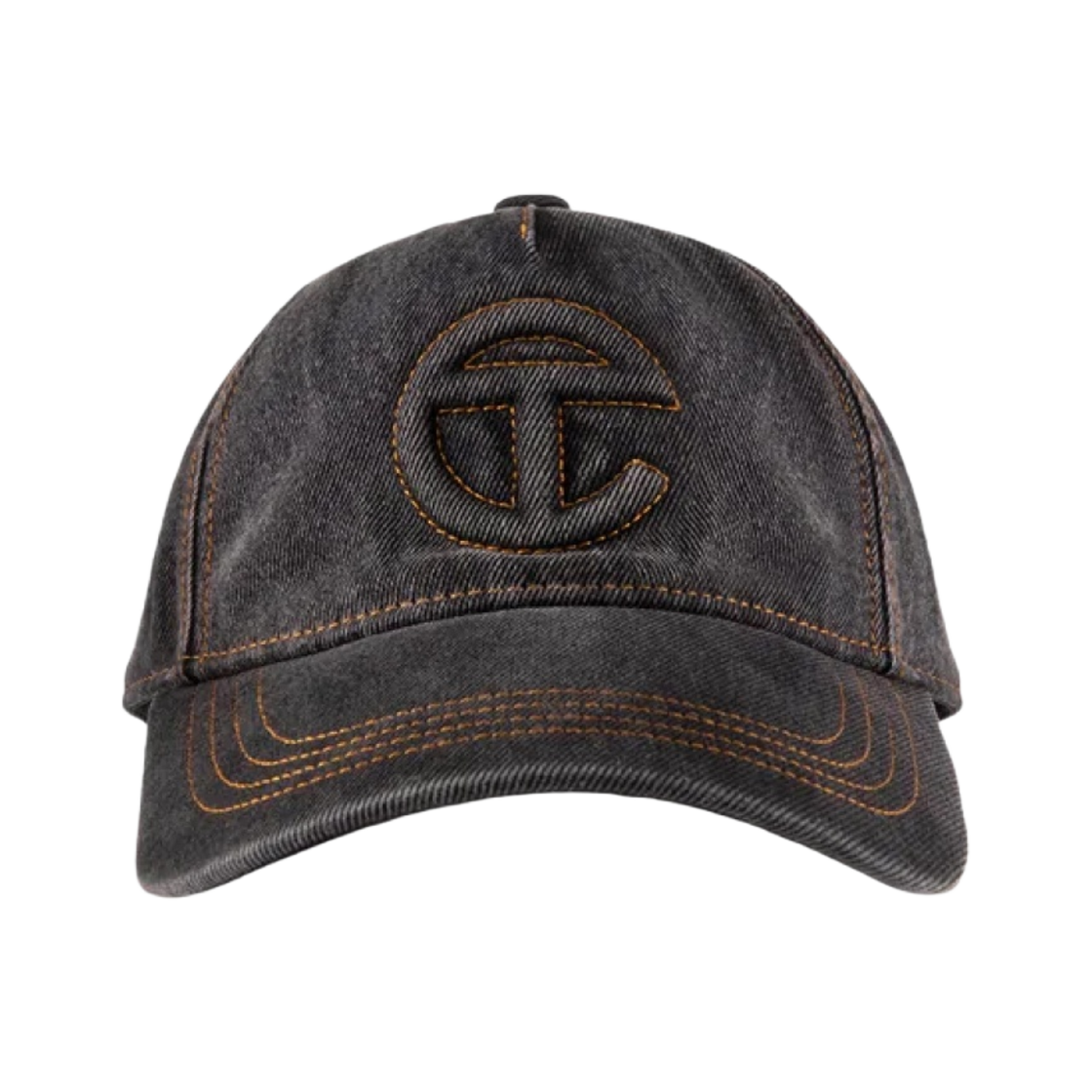 - Telfar Denim Logo Hat Black Denim