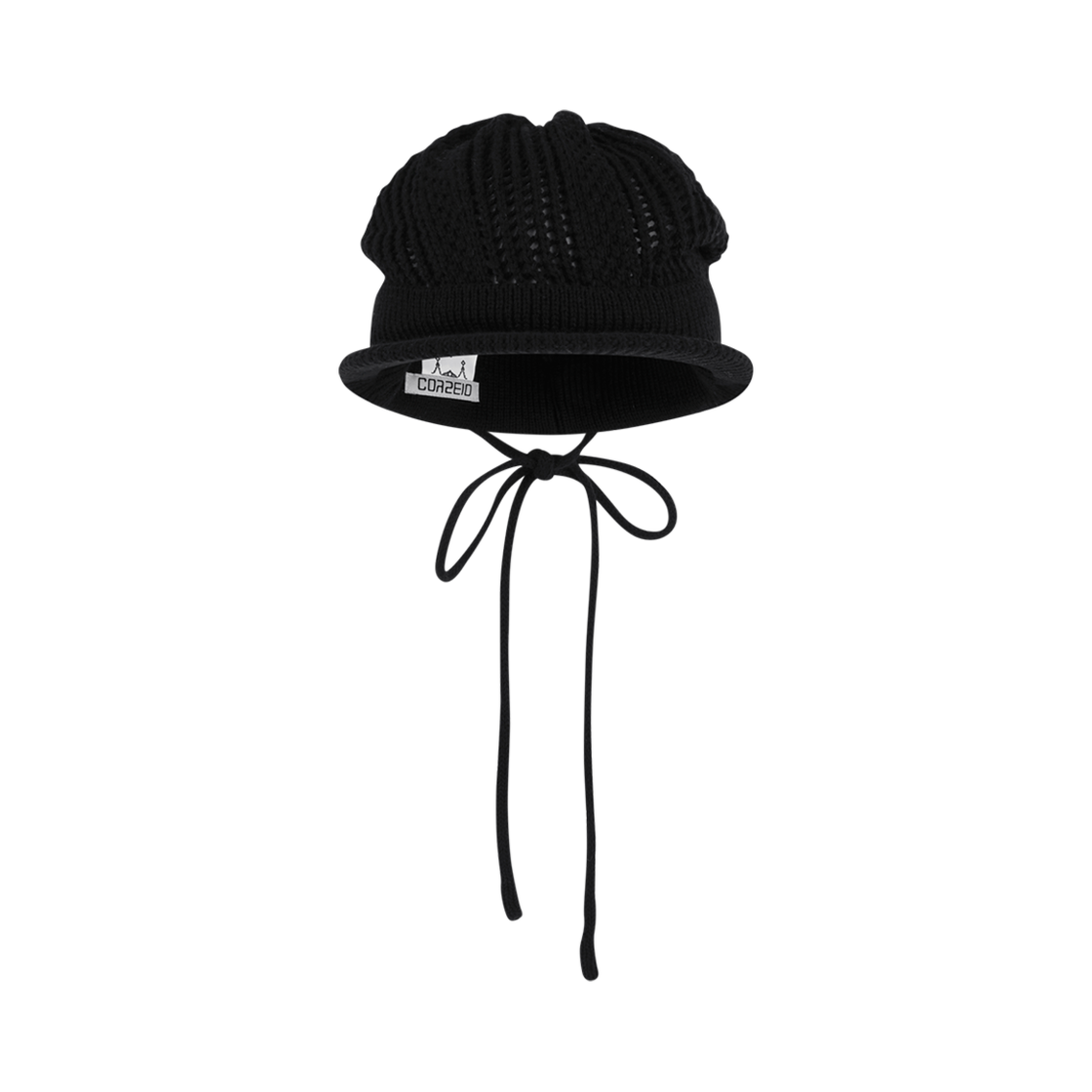코이세이오 코이 바이저 크로셰 비니 블랙(COYSEIO Coy Visor Crochet Beanie Black)