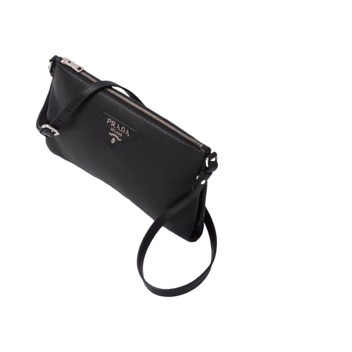 프라다 레더 숄더백 블랙(Prada Leather Shoulder Bag Black) - 2