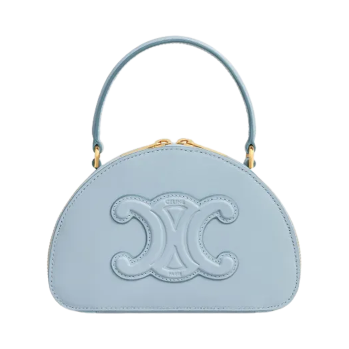 10K643FOF-07PB Celine Half Moon Case in Smooth Calfskin Pale Blue
