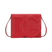 Dolce & Gabbana Calfskin DG Logo Crossbody Bag Red