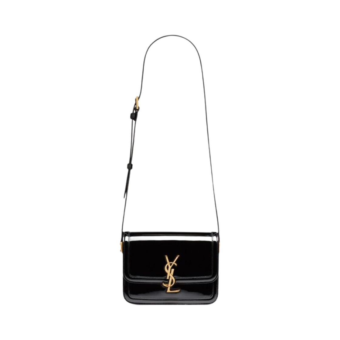 생로랑 솔페리노 스몰 사첼 래커드 페이턴트 레더 블랙(Saint Laurent Solferino Small Satchel In Lacquered Patent Leather Black) - 1