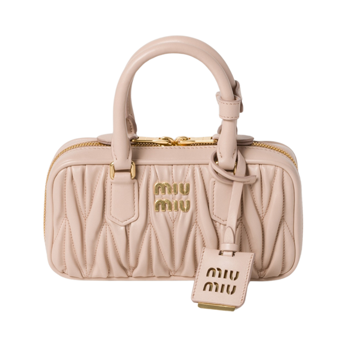 5BP088-AN88-F0236 Miu Miu Arcadie Matelasse Nappa Leather Mini Bag Powder Pink