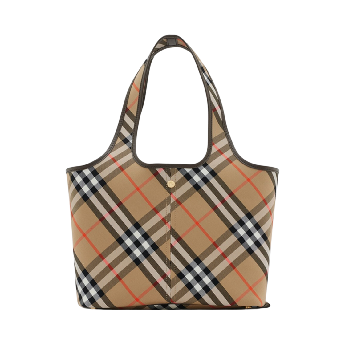 8094685 Burberry Small Check Tote Sand