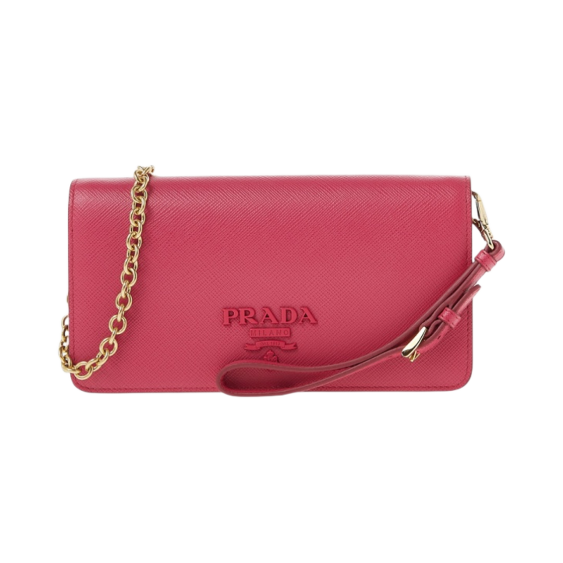 1DH029-2EBW-F01BK Prada Saffiano Leather Mini Bag Magenta