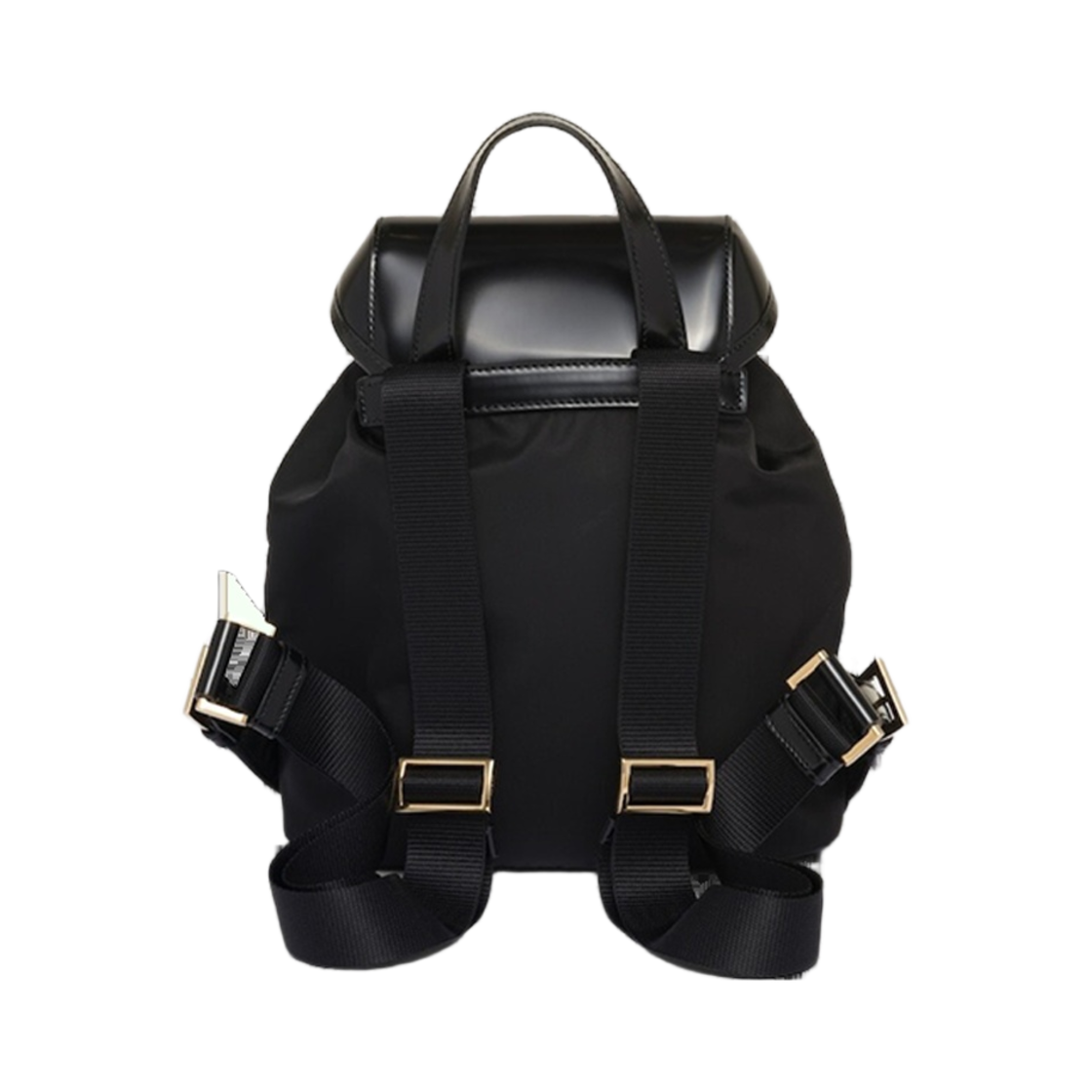 프라다 리나일론 브러쉬드 레더 백팩 블랙(Prada Re-Nylon Brushed Leather Backpack Black) - 3