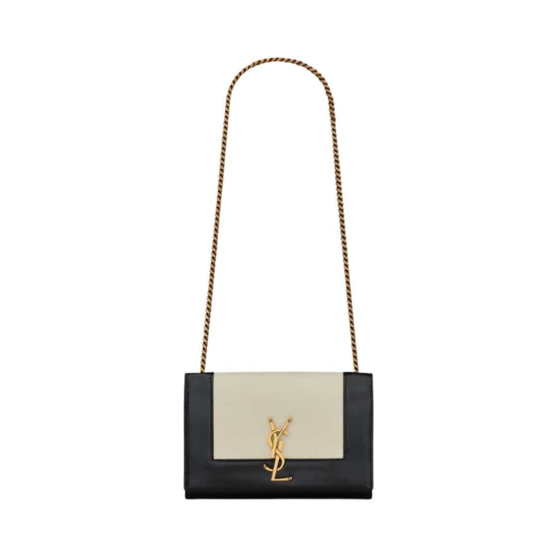 생로랑 스무스 앤 샤이니 레더 스몰 케이트 오프 화이트 블랙(Saint Laurent Small Kate in Smooth and Shiny Leather Off White Black) - 1