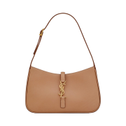 Saint Laurent Bronze Monogram Le 5 A 7 Hobo Bag Vegetable Tanned Leather Brown Gold