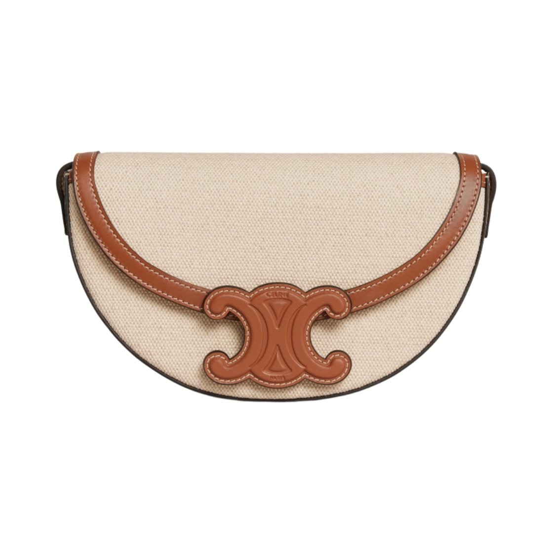 셀린느 텍스타일 카프스킨 베사체 레더 트리옹프 내츄럴 탄(Celine Besace Cuir Triomphe In Textile and Calfskin Natural Tan) - 1