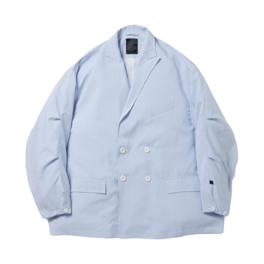 BJ-57024 Daiwa Pier39 Tech Double-Breasted Jacket Blue Stripe