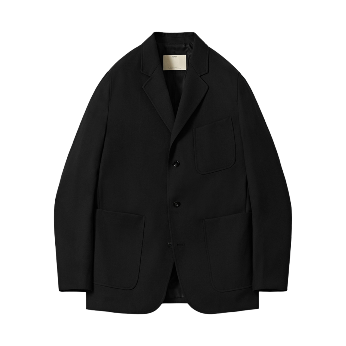 포터리 파인 울 스포츠 자켓 수페리어 울 100s 워셔블 개버딘 클로스 블랙(Pottery Fine Wool Sports Jacket Superior Wool 100s Washable Gabardine Cloth Black)