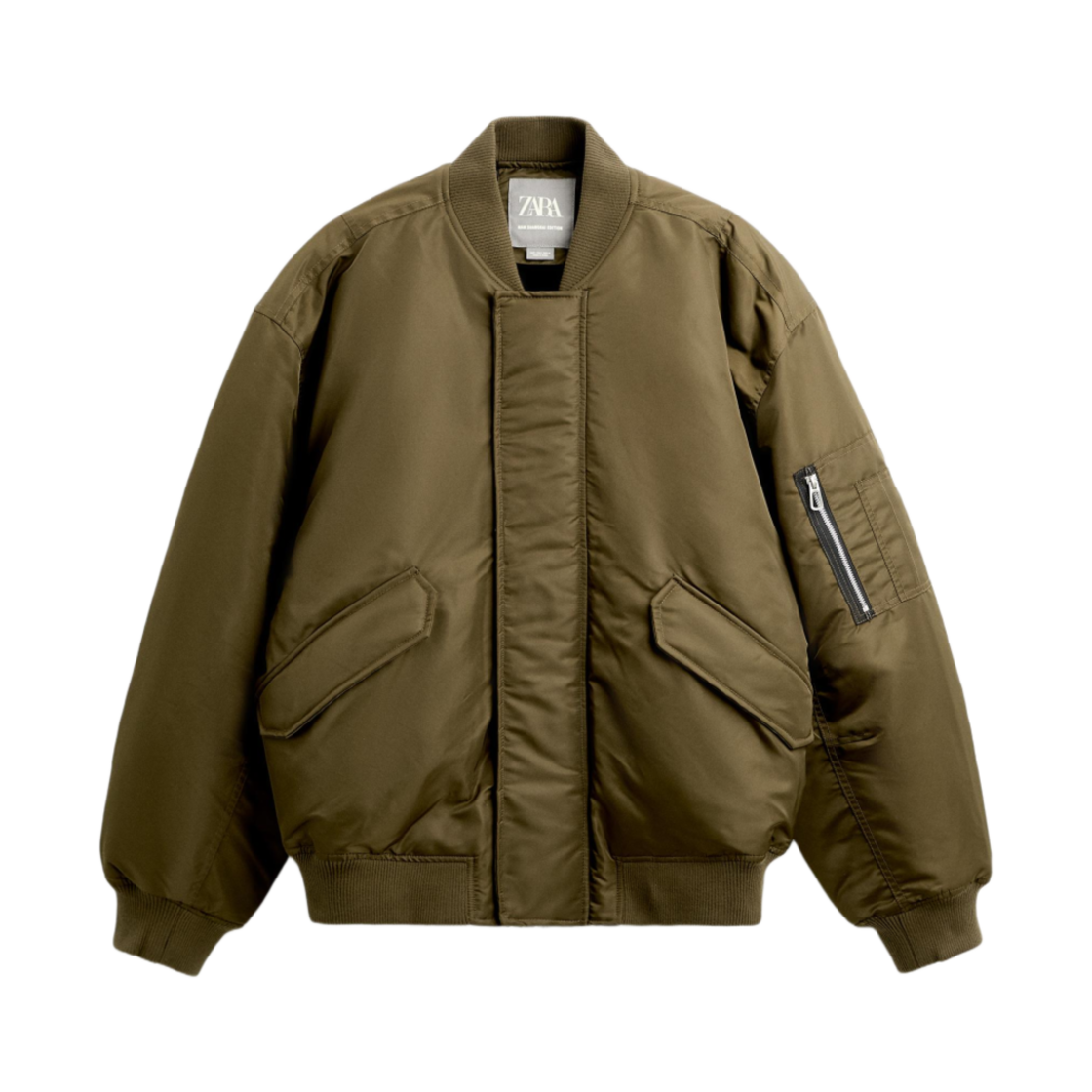 자라 오버사이즈 핏 봄버 자켓 카키(Zara Oversize Fit Bomber Jacket Khaki)
