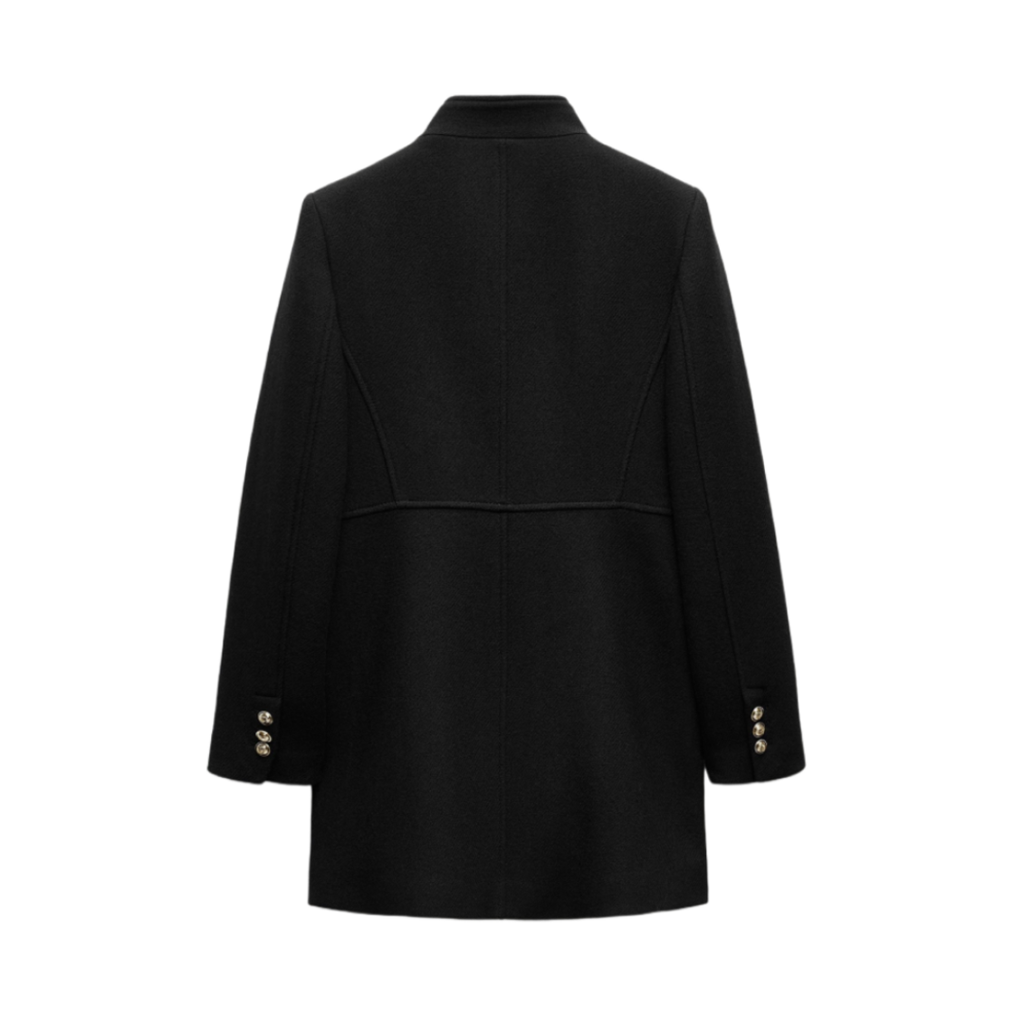 (W) 자라 울 더블 브레스티드 코트 블랙((W) Zara Wool Double-Breasted Coat Black) - 2