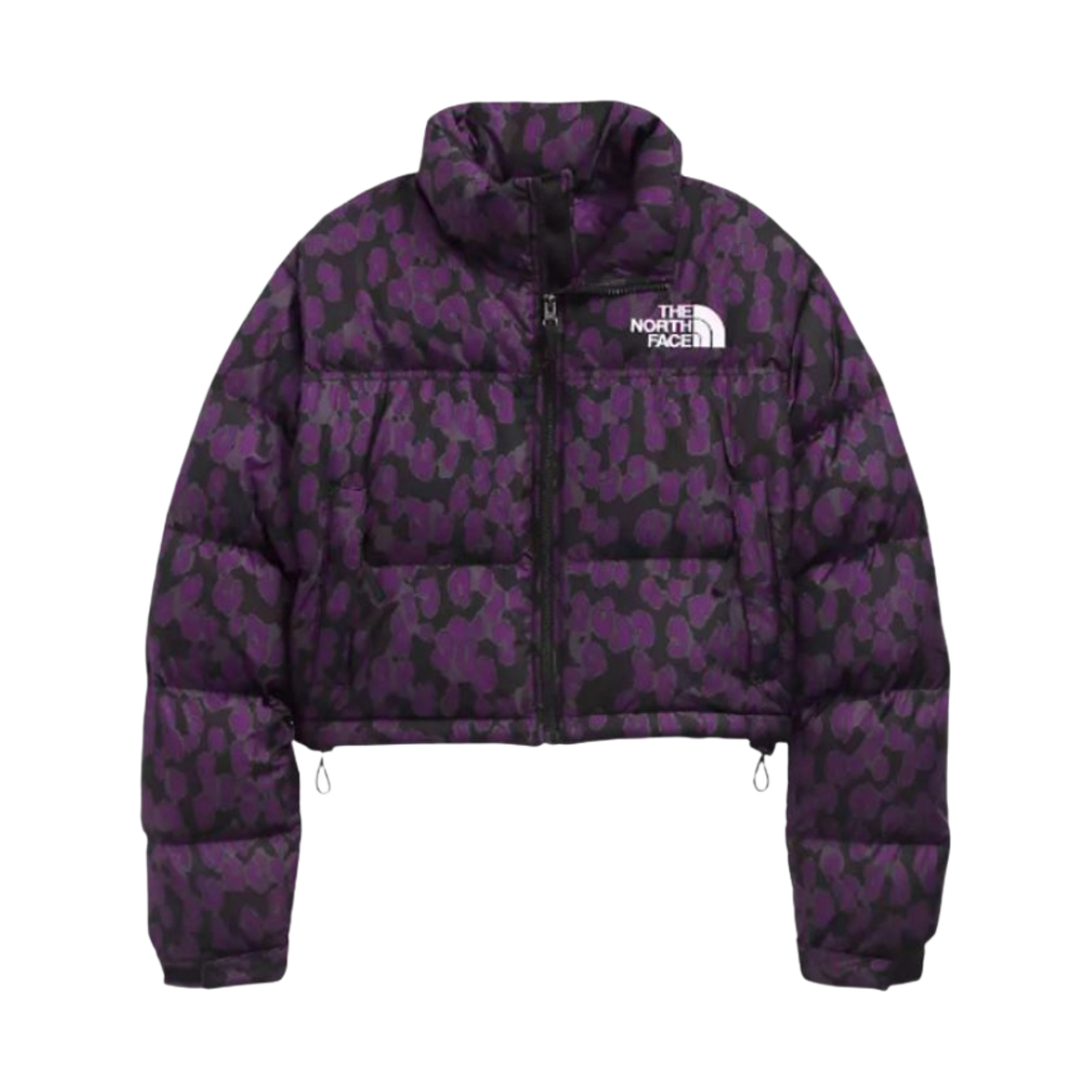 (W) 노스페이스 프린트 눕시 숏 자켓 그래비티 퍼플 레오파드 프린트