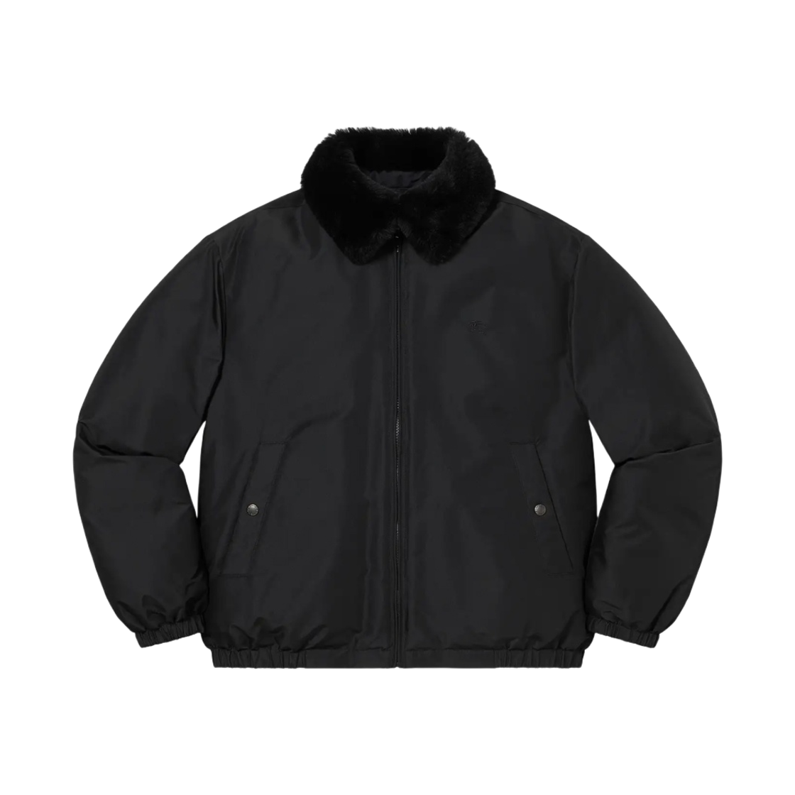 슈프림 x 버버리 셔링 칼라 다운 퍼퍼 자켓 블랙 - 22SS(Supreme x Burberry Shearling Collar Down Puffer Jacket Black - 22SS)