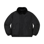 Supreme x Burberry Shearling Collar Down Puffer Jacket Black - 22SS
