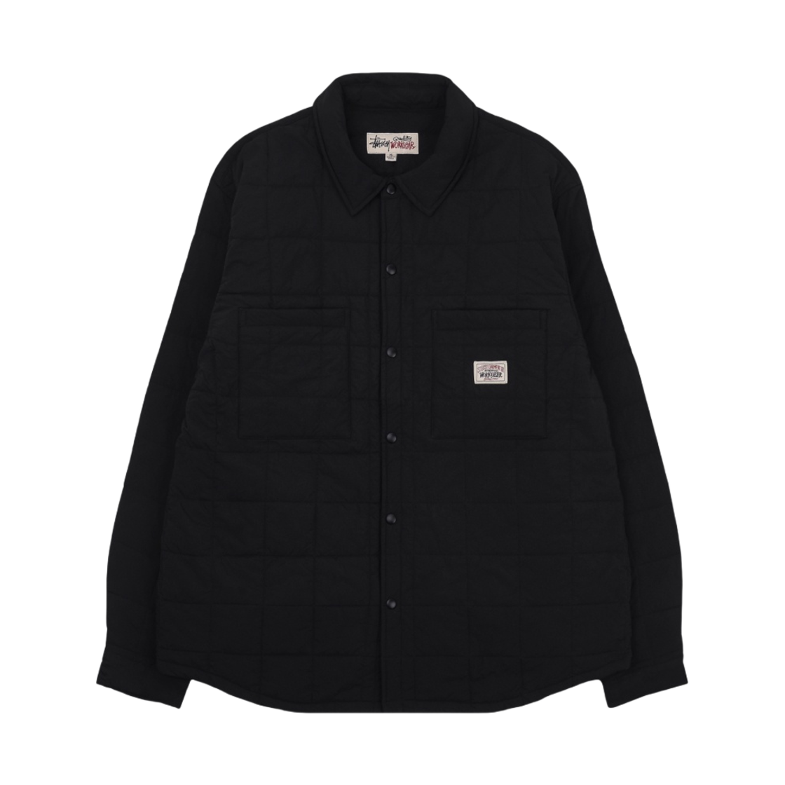 스투시 퀼티드 퍼티그 셔츠 블랙