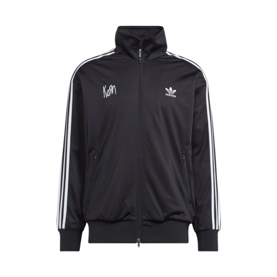 아디다스 x 콘 트랙탑 블랙 - US 사이즈(Adidas x KoRn Track Top Black - US Sizing)
