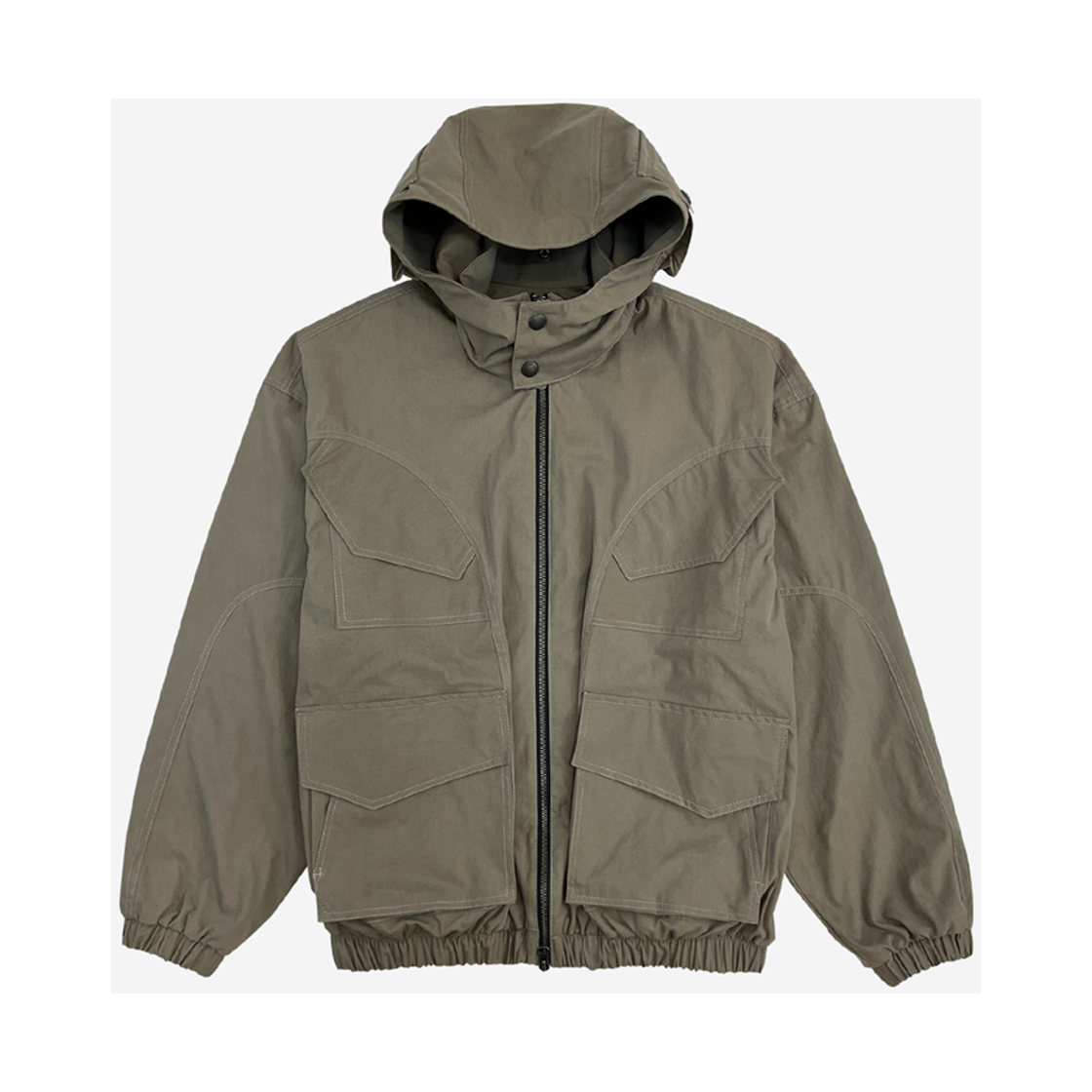5114741 Full of Ssun Multi Pocket Hood Jacket Light Khaki
