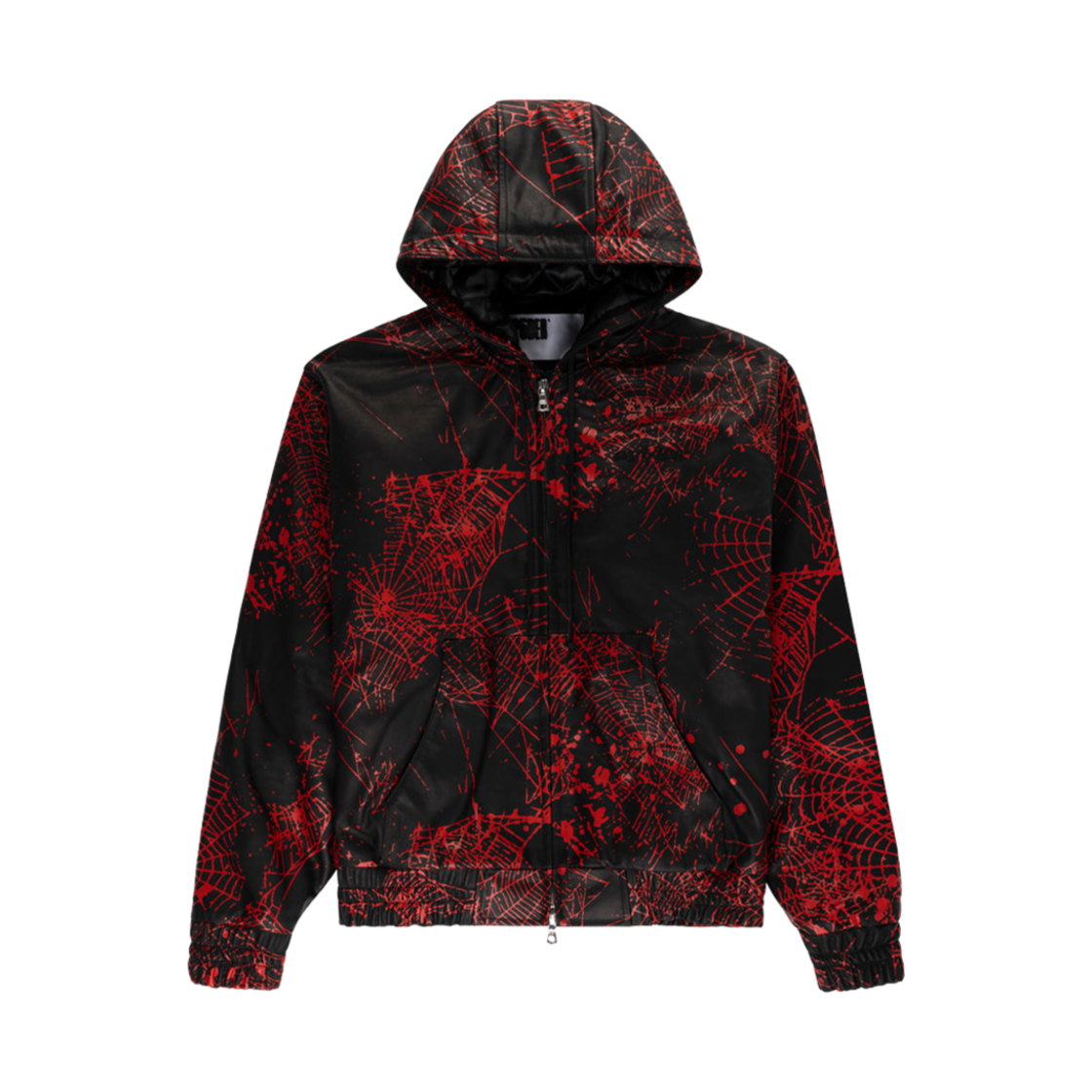 - Sp5der V2 Web Leather Jacket Black