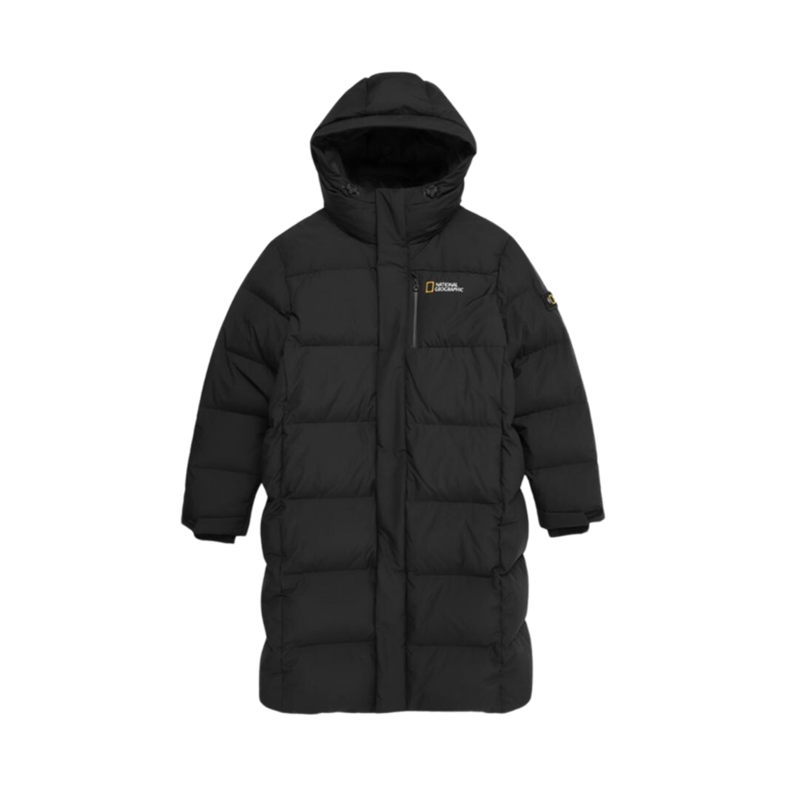 내셔널 지오그래픽 카이만 프로 롱 구스 다운 점퍼 빅 로고 블랙(National Geographic Cayman Pro Long Goose Down Jumper Big Logo Black)