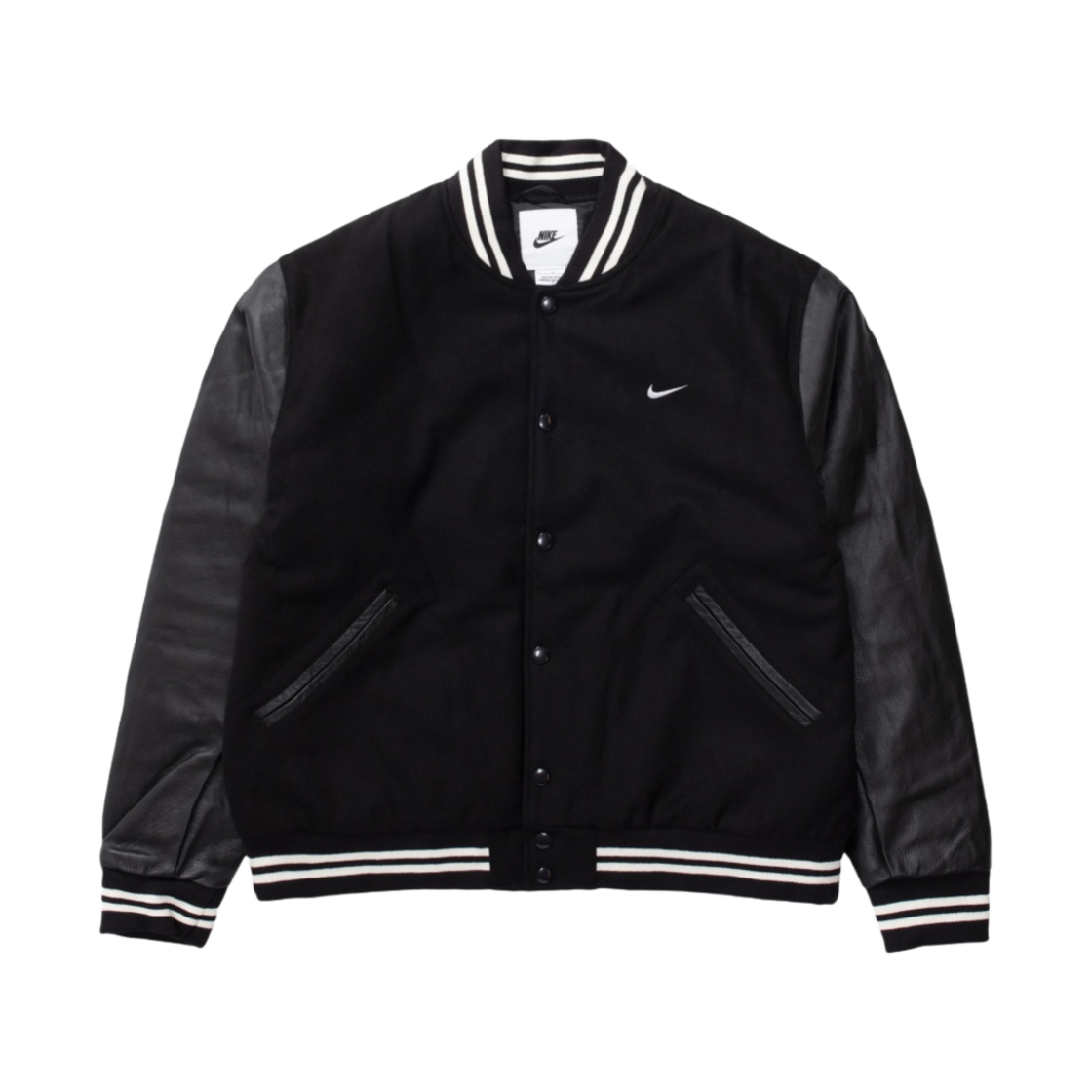 FD7846-010 Nike Authentics Varsity Jacket Black - Asia