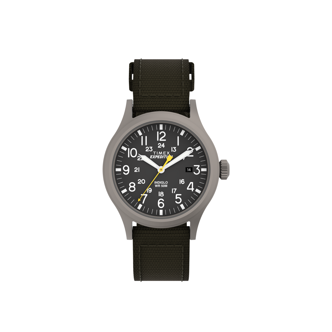 타이맥스 익스페디션 스카우트 40mm 패브릭 스트랩 워치 그린 그레이(Timex Expedition Scout 40mm Fabric Strap Watch Green Gray)