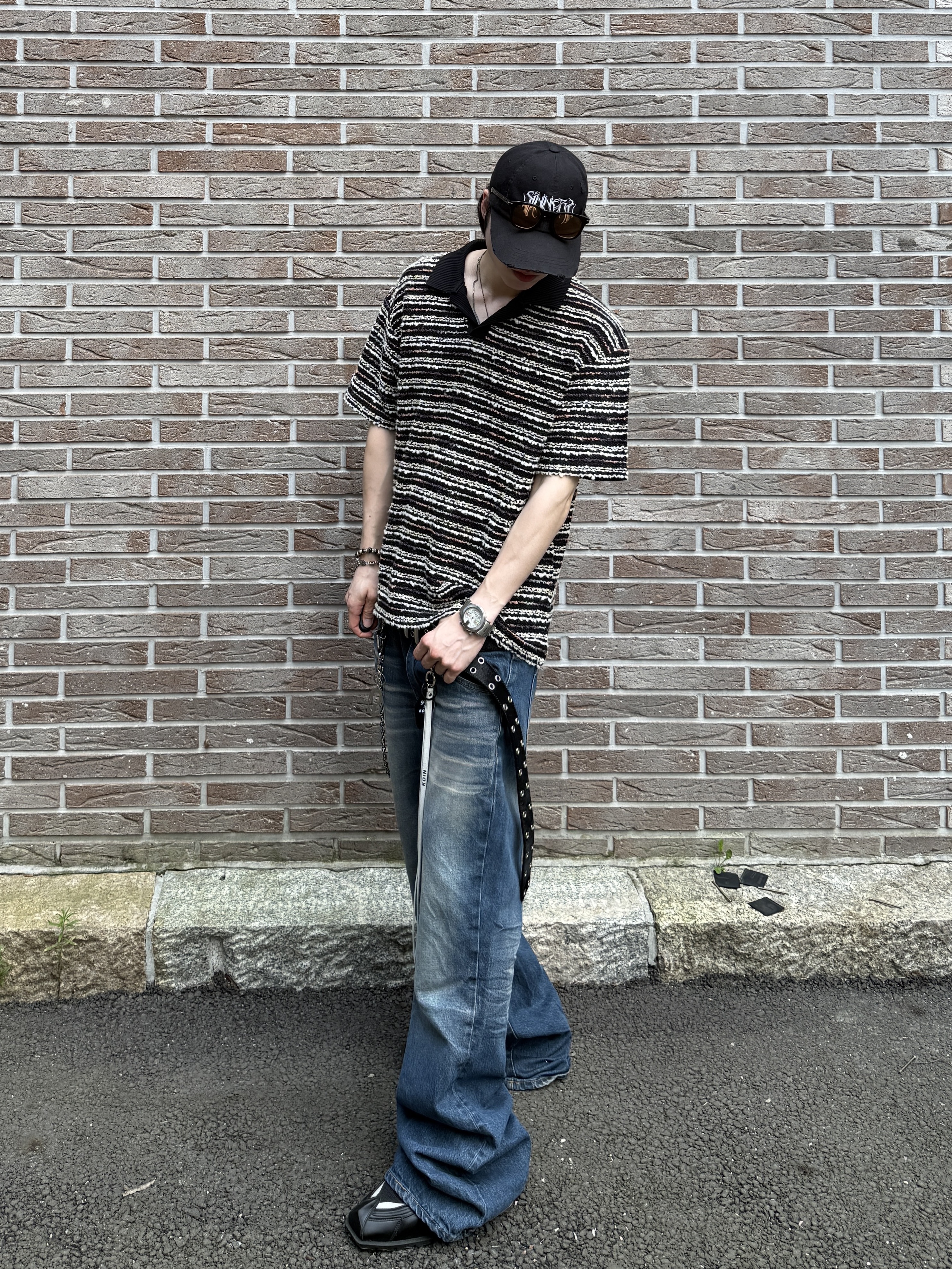 Nike x Martine Rose Shox MR4 Black, Civision by CSC Sinners Cap 착용 스타일 - 6