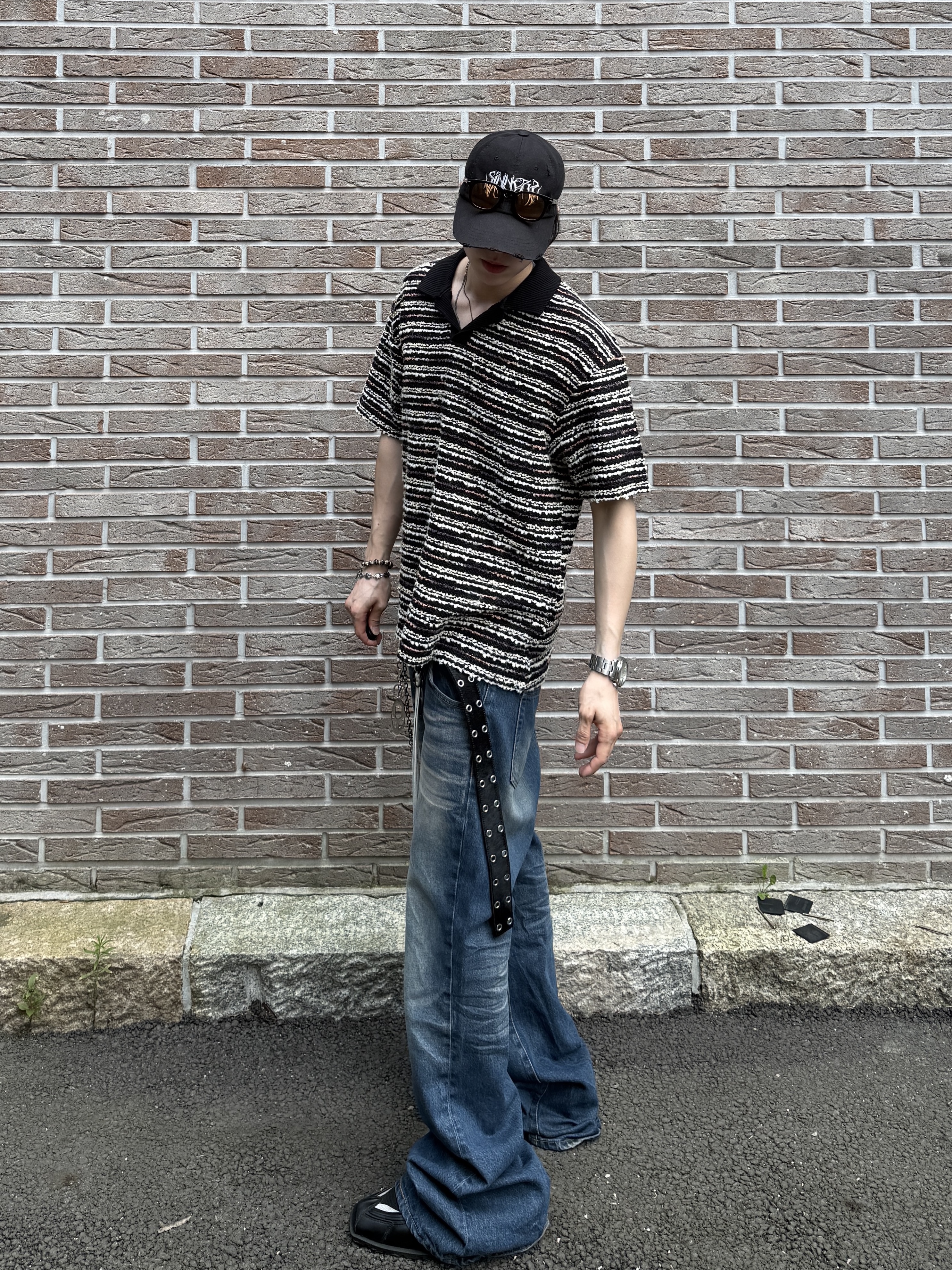 Nike x Martine Rose Shox MR4 Black, Civision by CSC Sinners Cap 착용 스타일 - 3