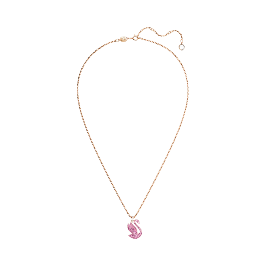 (W) 스와로브스키 아이코닉 스완 펜던트 미디움 핑크 로즈 골드 플래팅((W) Swarovski Iconic Swan Pendant Medium Pink Rose Gold Plated) - 1