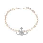 Vivienne Westwood Pearl Bas Relief Necklace Cream