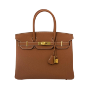 Hermes Birkin 30 Bag Togo & Gold