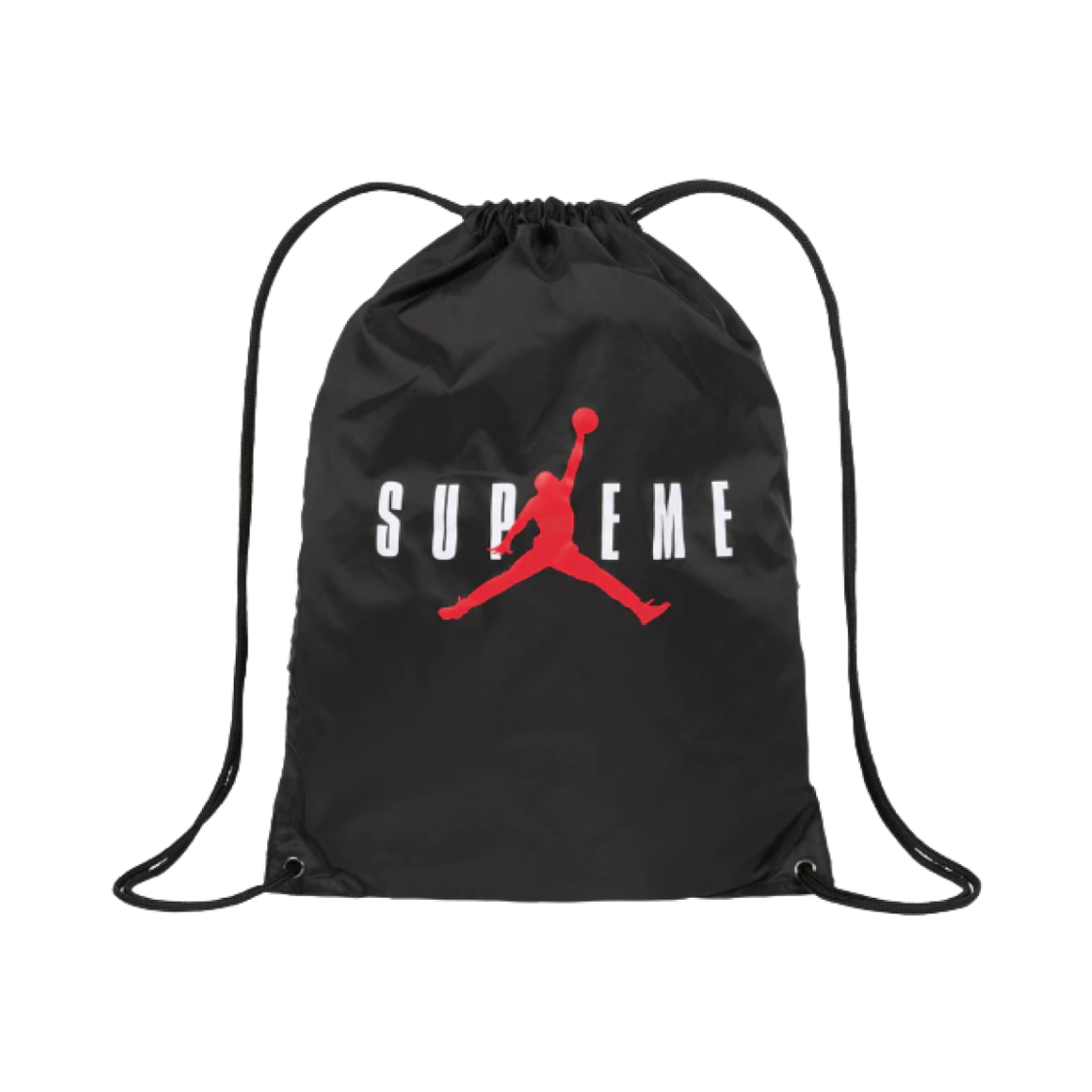 슈프림 x 조던 드로우스트링 백 블랙 - 24FW(Supreme x Jordan Drawstring Bag Black - 24FW)