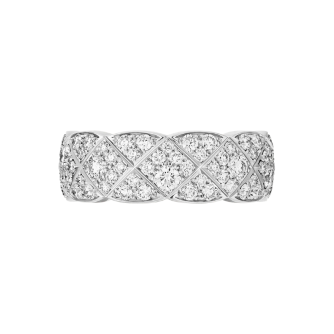 샤넬 코코 크러쉬 링 퀼티드 모티프 스몰 & 18K 화이트 골드 다이아몬드(Chanel Coco Crush Ring Quilted Motif Small & 18K White Gold Diamonds) - 4
