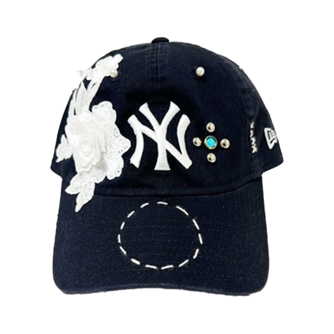 AP24FWAC1223NVYOS R&Co. Apache Wlb LAce Custom Dad Cap NY Navy #27