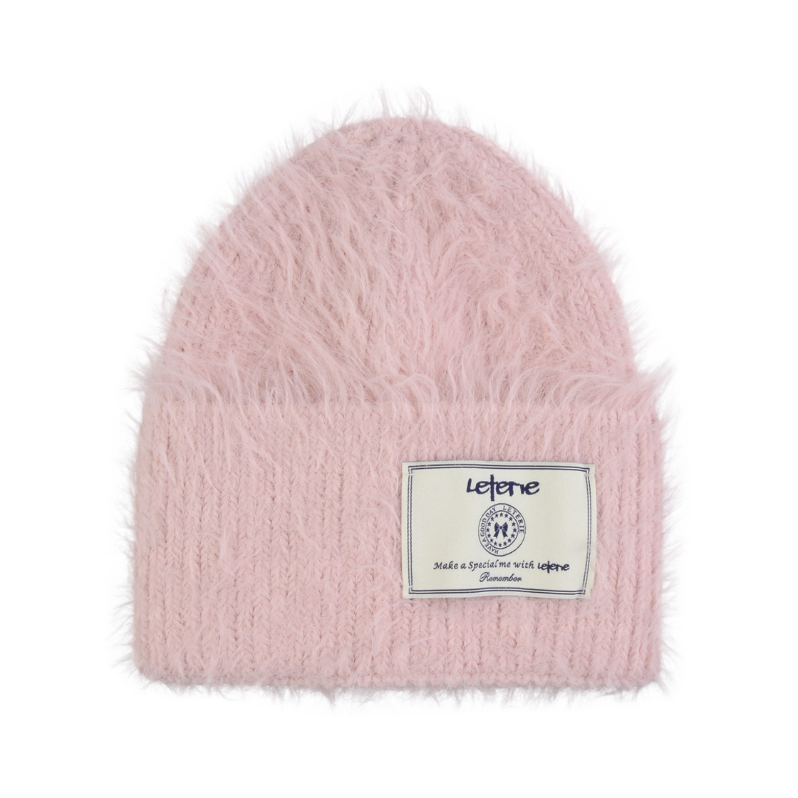 lr24fw52 Leterie Lr Label Angora Beanie Lavender