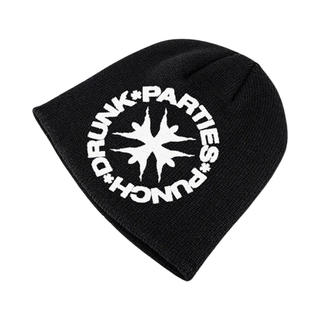 PDPBN01BKF Punch Drunk Parties Gyeolsoc Silicone Print Beanie Black