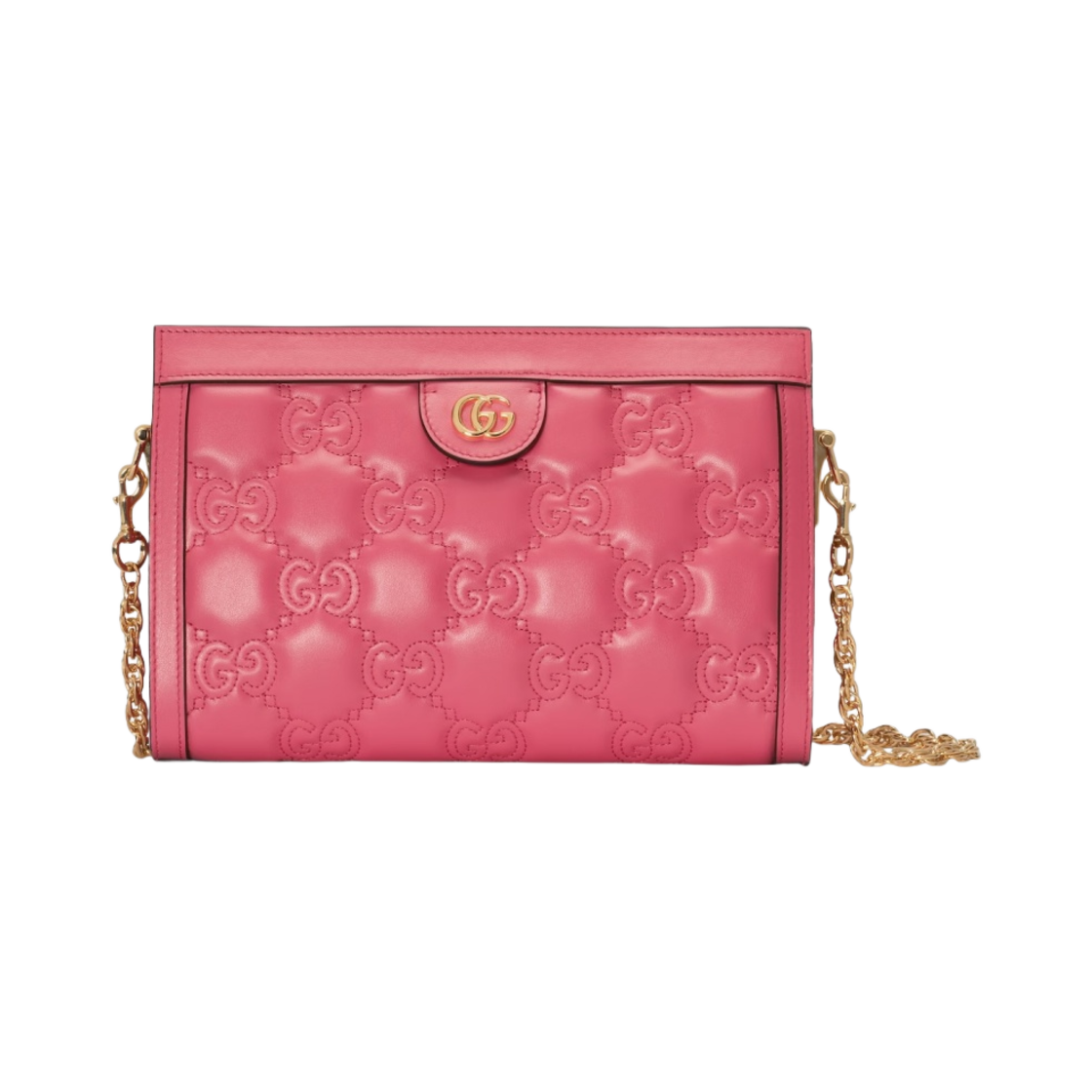 구찌 GG 마틀라세 스몰 백 핑크 레더(Gucci GG Matelasse Small Bag Pink Leather) - 1