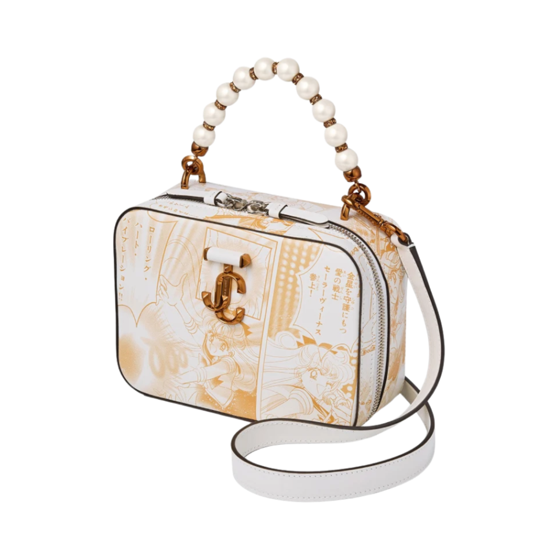 지미추 x 미소녀 전사 세일러문 세일러 비너스 애비뉴 베니티 백 오렌지 화이트(Jimmy Choo x Pretty Guardian Sailor Moon Sailor Venus Avenue Vanity Bag Orange White) - 2